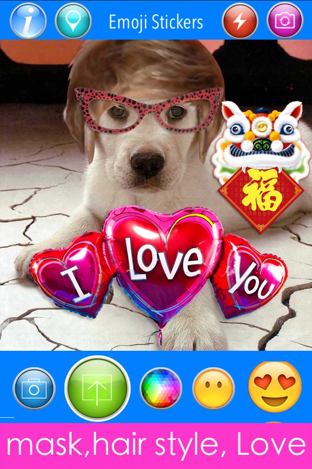 Emoji Stickers Camera (Photo Effects + Camera + Stickers + Emoji + Fun Words Meme) screenshot 3