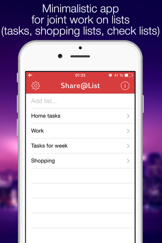 Share@List is a minimalistic application for joint work on lists (tasks, shopping lists, check lists) Productivity
