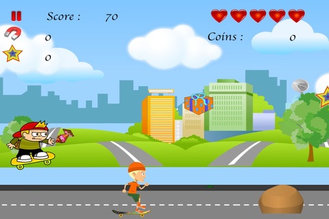 Kid Skater Dual Jumper Rush - Fast Action Collecting Game LX screenshot 2