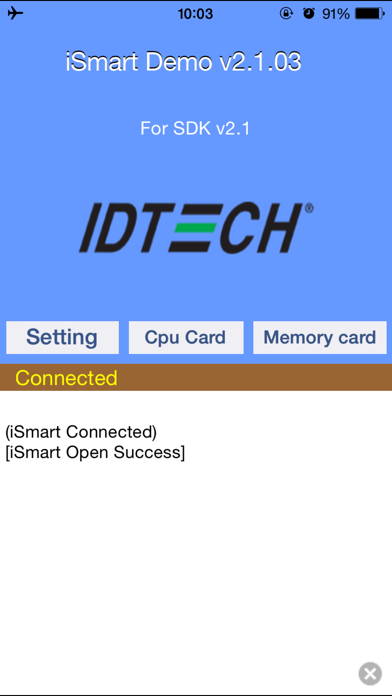 Screenshot #1 pour ID TECH iSmart