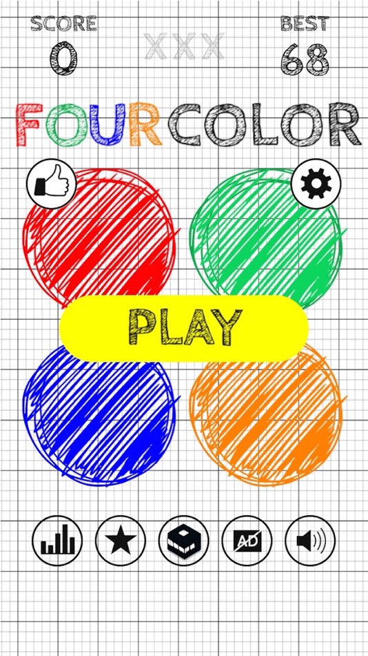 #1. Four Color - Press the button (iOS) By: GameZen, Inc.