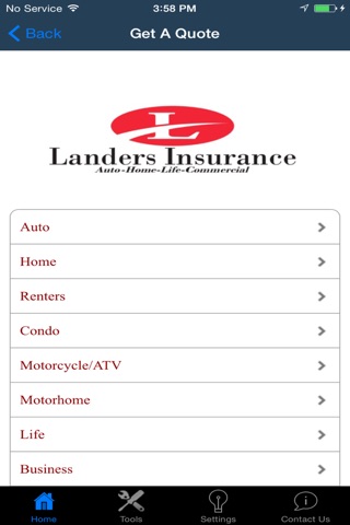 Landers Insurance screenshot 4