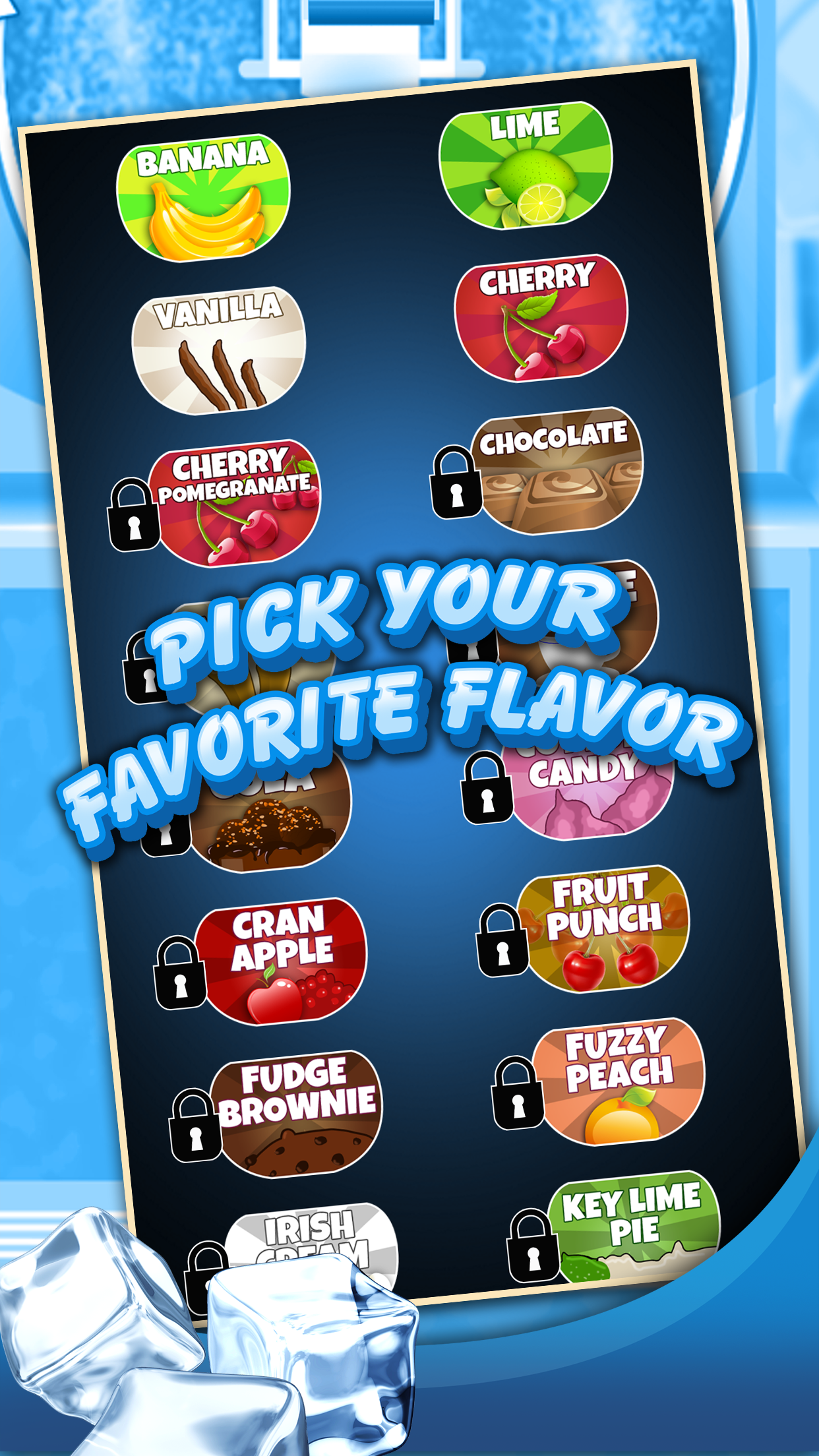 A Frozen Ice Cream Candy Smoothie Dessert Food Drink Maker Game
