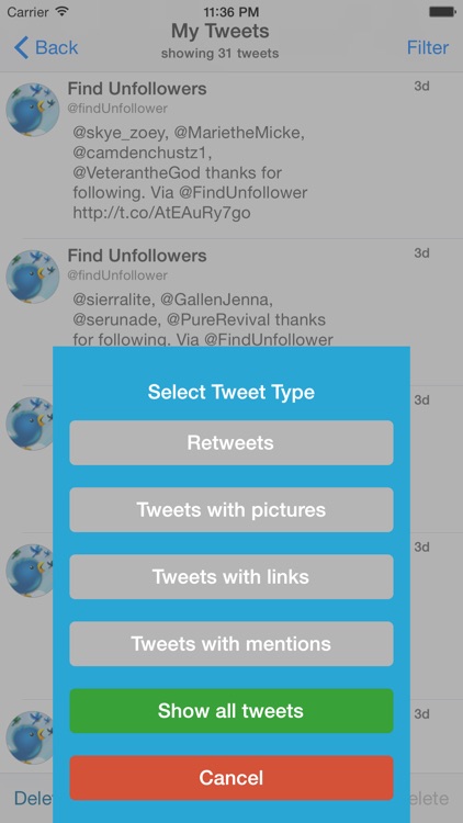 Find Unfollowers And Track New Followers For Twitter screenshot-3