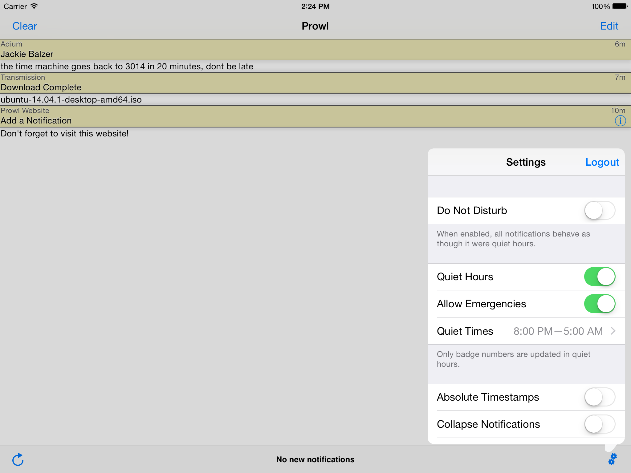 Prowl: Easy Push Notifications
