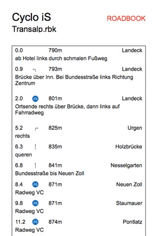 Cyclo iS RB - Roadbooks für Radtouren und -reisen erstellen screenshot 4