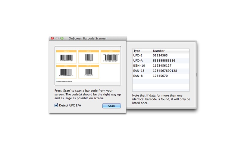 Screenshot #1 pour OnScreen Barcode Scanner