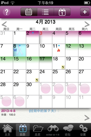 iPeriod Period Tracker + screenshot 2