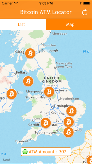 Bitcoin ATM Finder - Free Bitcoin Currency Exchange ATM Locator iPhone screenshot