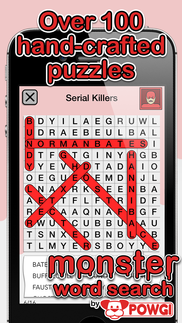 Monster Word Search by POWGI screenshot 3
