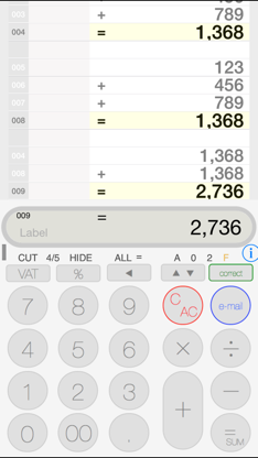 Rolled Paper Calculator PRO screenshot 1