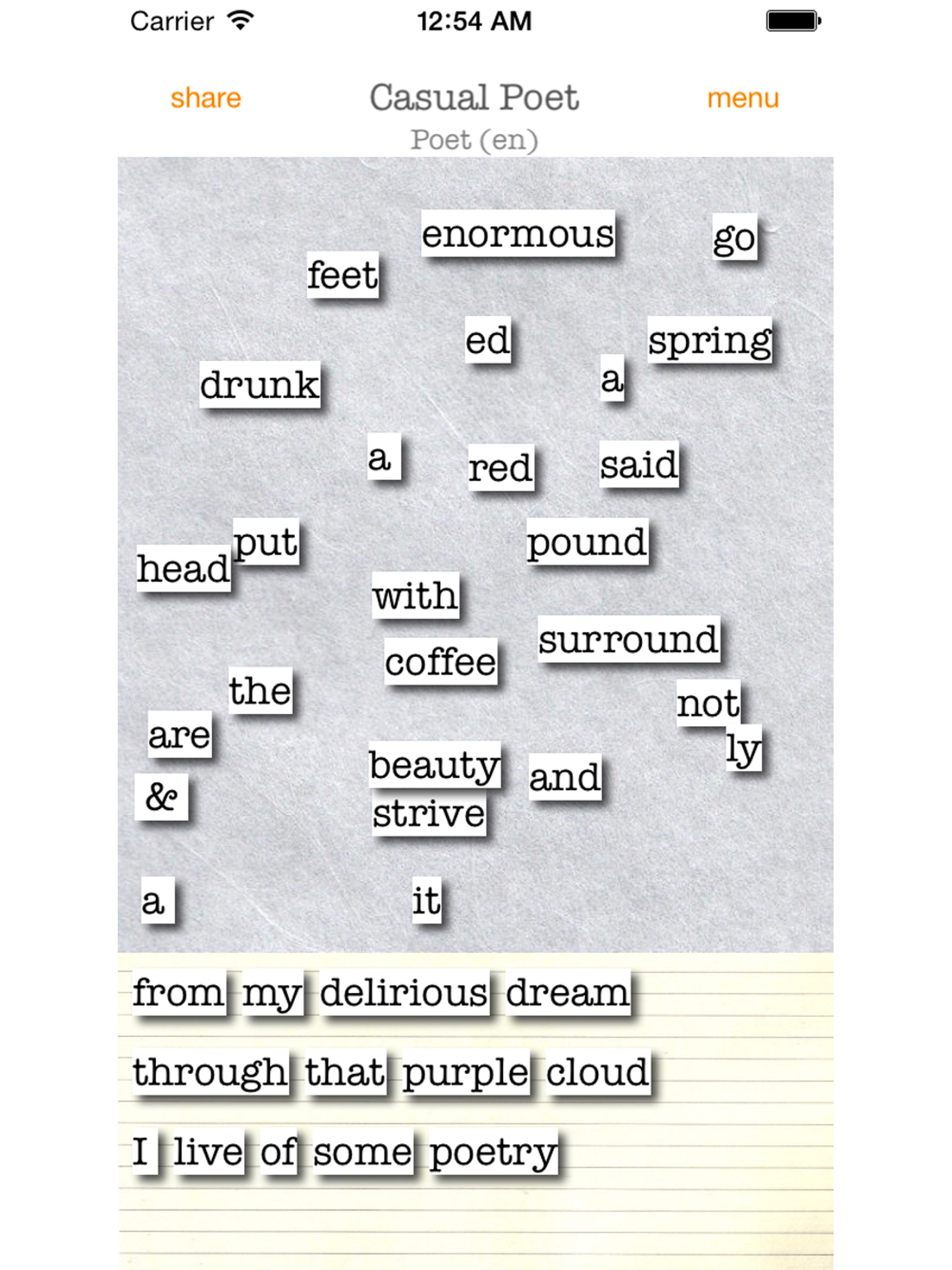 Casual Poet - play with words & share your poetry