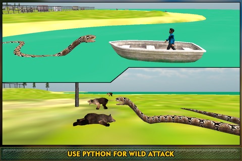 Real Snake Attack Simulator 3D – Hunt for wolf, elephant, tiger & survive in the jungle screenshot 2