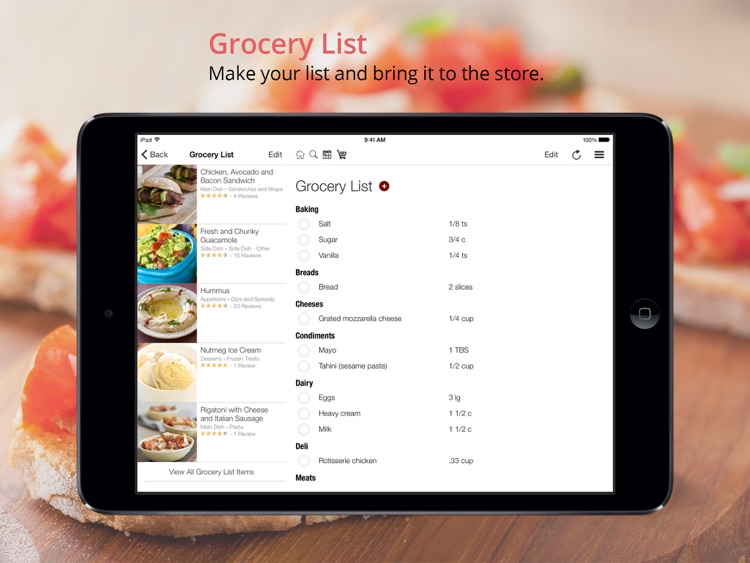 BigOven: 350,000+ Recipes and Grocery List