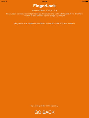 FingerLock - Protect Your Passwords iPad screenshot 4 - Productivity app