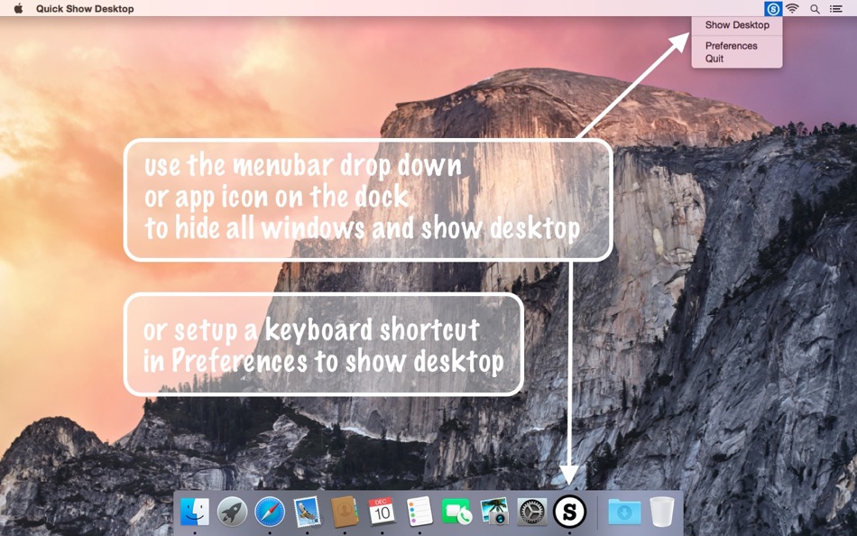 Quick Show Desktop - Hide All Windows In A Click for Mac OS X - 1.0.0 - (macOS)