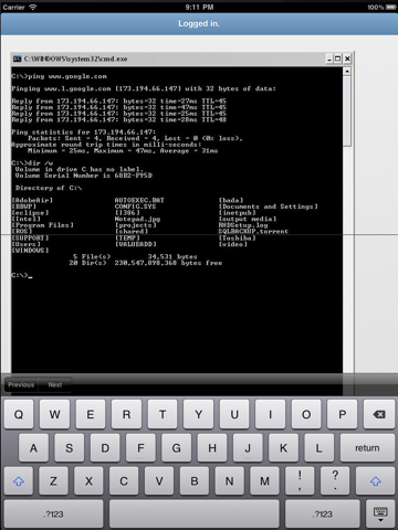 Screenshot #4 pour Remote command prompt