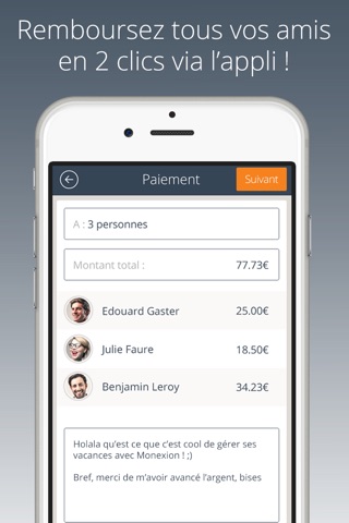 Monexion - Comptes et paiements entre amis – Cagnottes – Gratuit screenshot 4