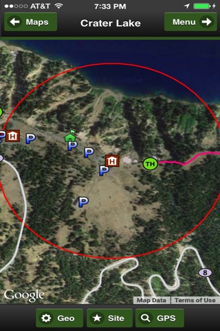 Crater Lake Trail Map Offline screenshot 3