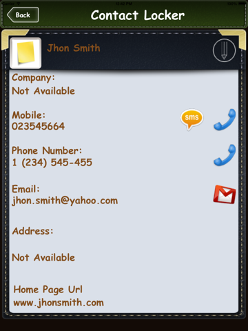 Screenshot #5 pour Contacts Locker