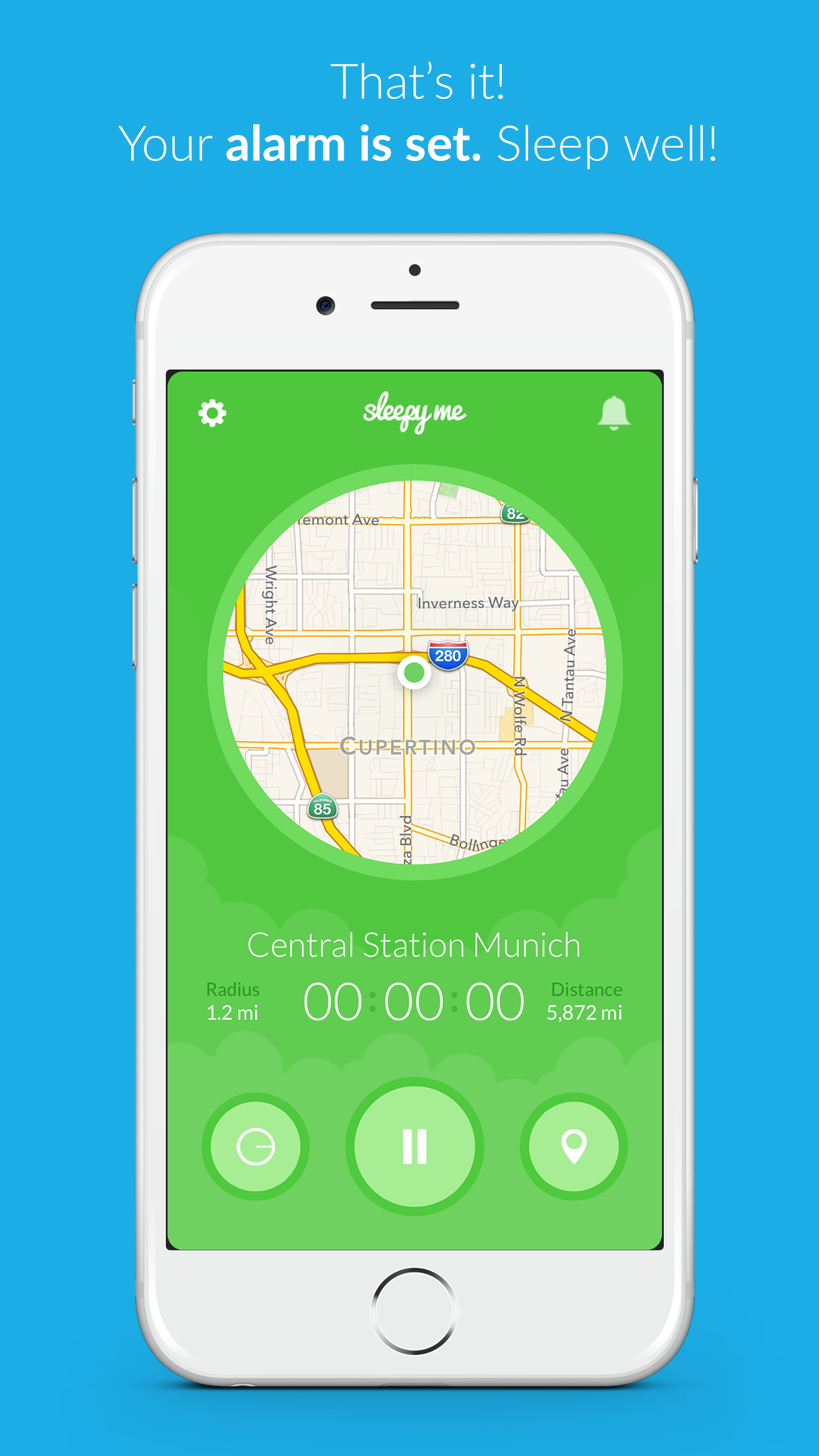 SleepyMe · Your Location Based Alarm Clock