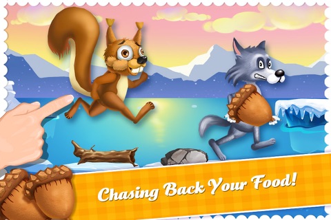 Squirrel Run: Food Dash - Crazy Chase! Kids Ice Age Games screenshot 2