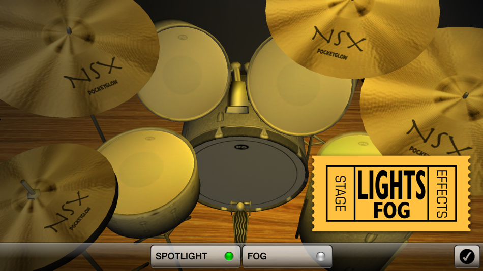 #4. Spotlight Drums ~ The drum set formerly known as 3D Drum Kit (iOS) 由: Pocketglow LLC
