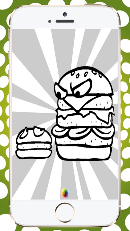 Coloring Book Funny Food