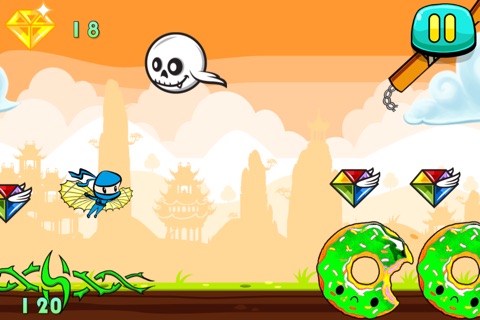 A Flappy Ninja Vs Creepy Flying Skulls at Christmas! - HDFree screenshot 3