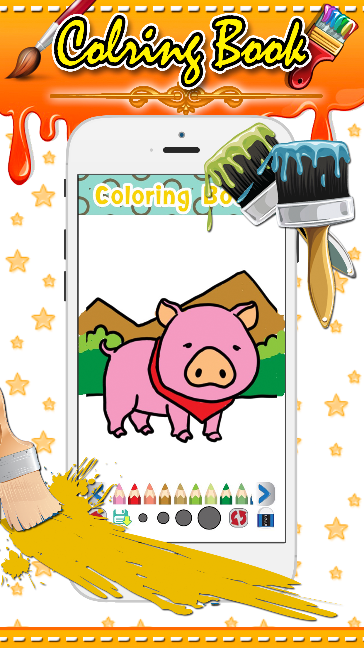 cute animal coloring page kids screenshot 4