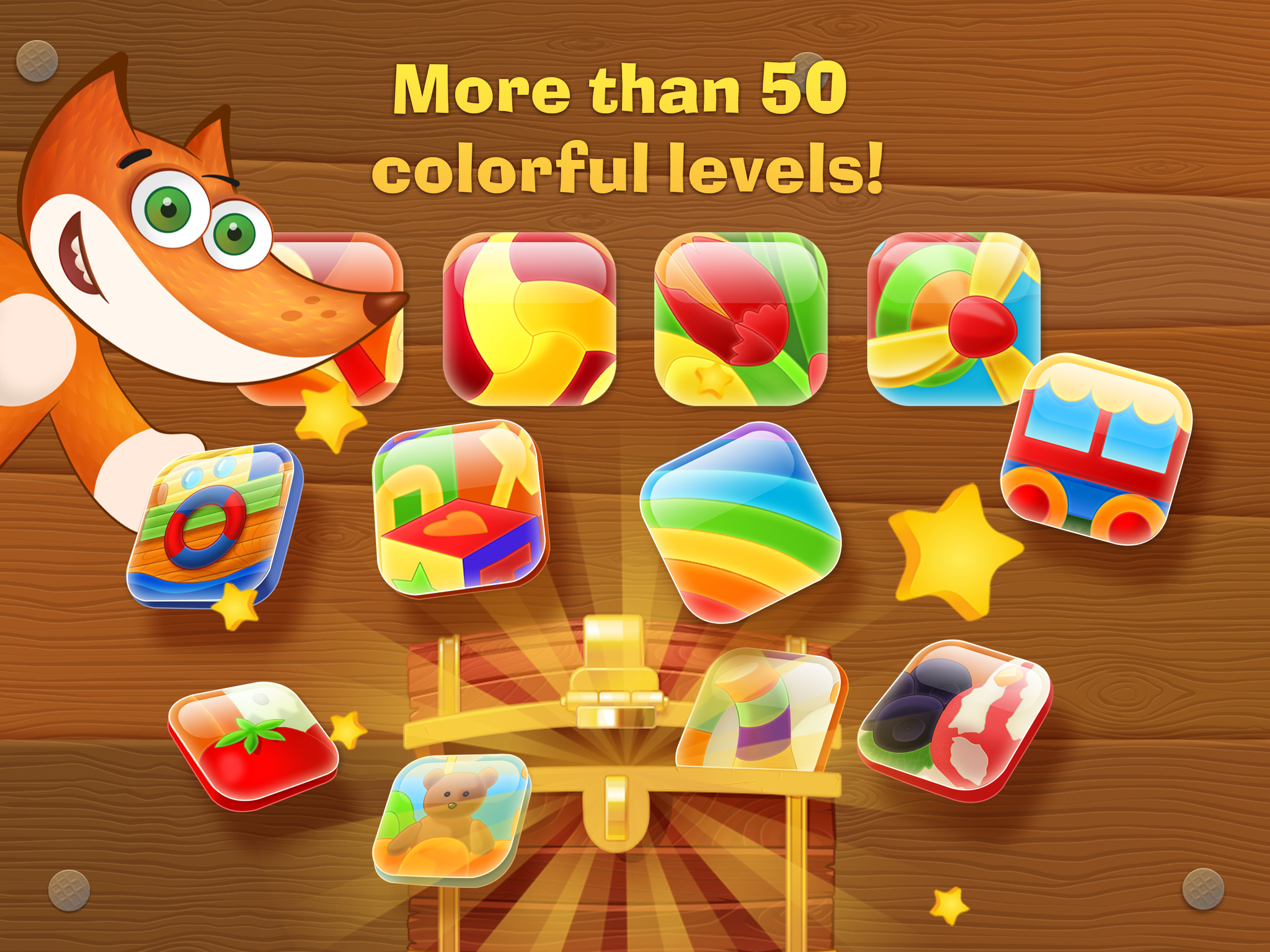 Tim the Fox - Paint - free preschool coloring game