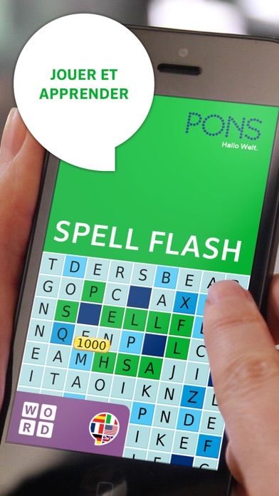 Screenshot #1 pour PONS SpellFlash – jeu linguistique pour l’anglais, l’espagnol, le français, l’italien et l’allemand
