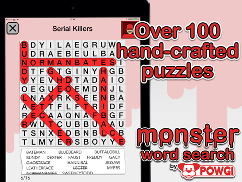 Screenshot #6 pour Monster Word Search by POWGI