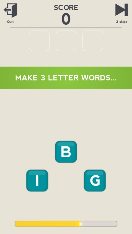 3 Little Letters - Unscramble Text to Find Words