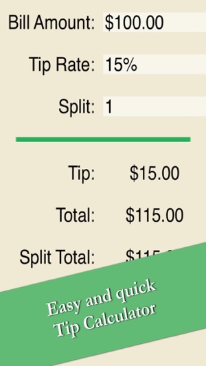 Calculate Tip - Easy Restaurant Gratuity
