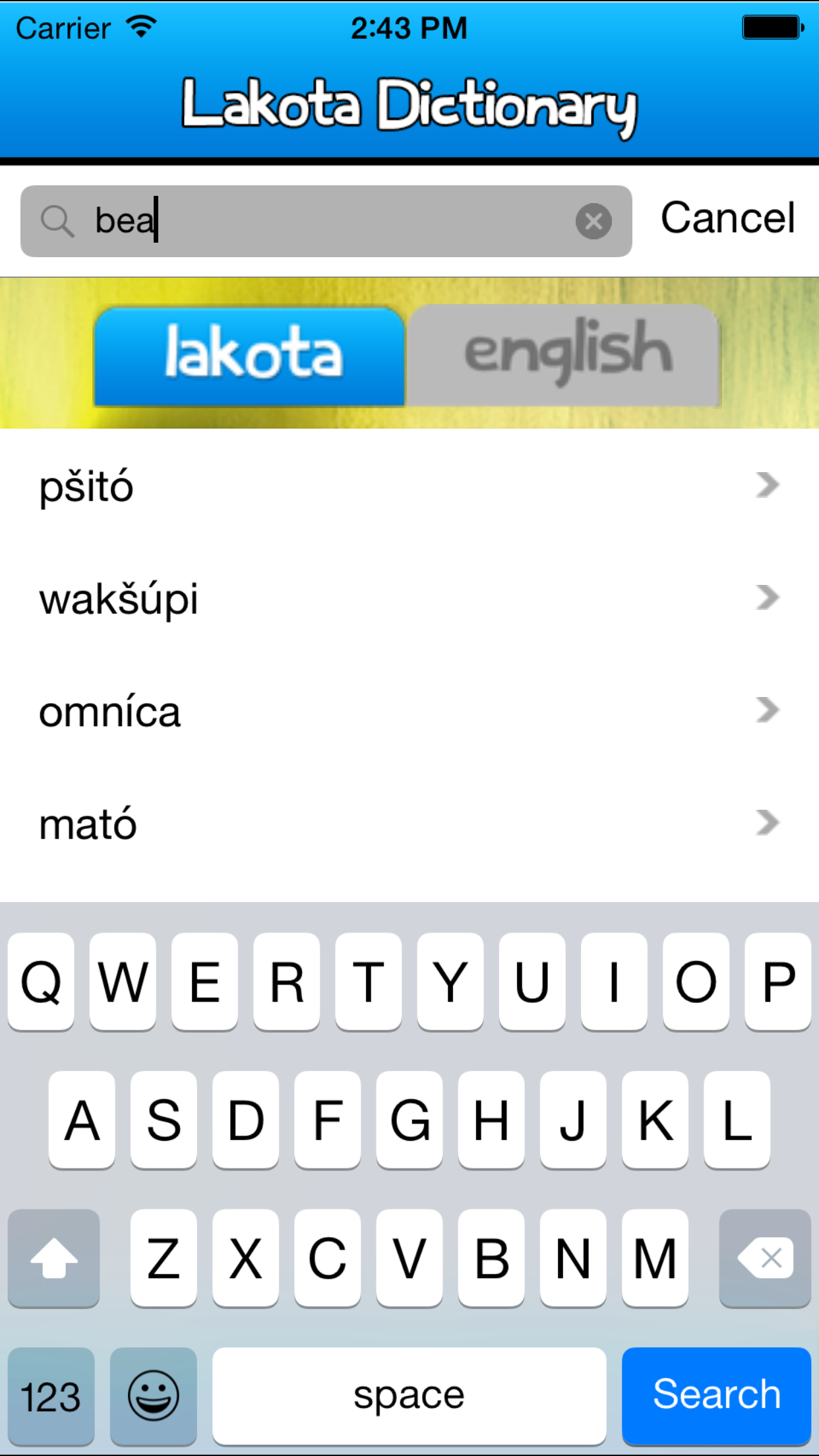 Lakota Dictionary