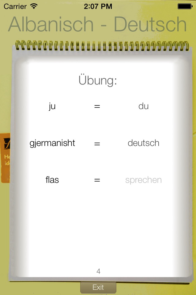 Vocabulary Trainer: Deutsch - Albanisch screenshot 2