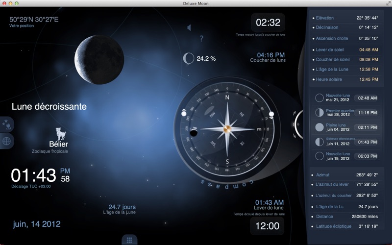 Screenshot #3 pour Lune de Luxe HD - Phase de Lune Calendrier