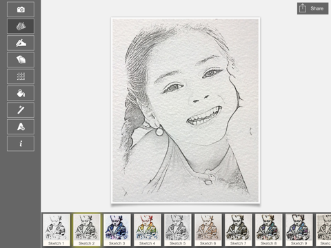 STD Photo Sketch iPad screenshot 2 - Photo & Video app