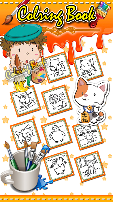 Screenshot #1 pour enfants Coloriage animaux mignons page