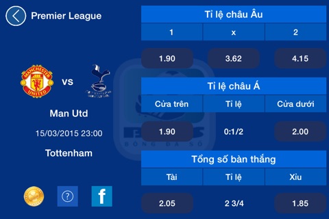 Bóng Đá Số screenshot 3