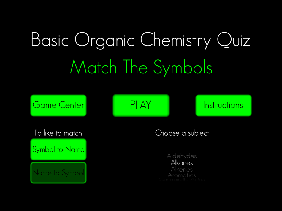 Basic Organic Chemistry Symbols Quiz - 1.2 - (iOS)