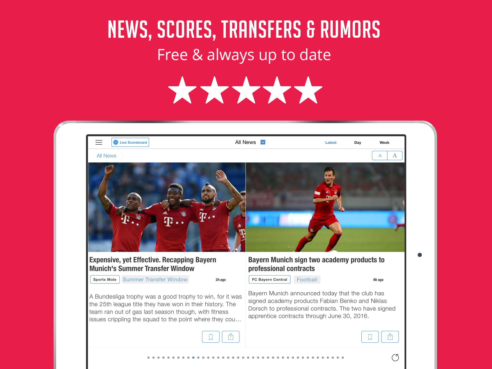 Sportfusion - FC Bayern Munich News Edition - Live Scores, Transfers & Rumors screenshot 6