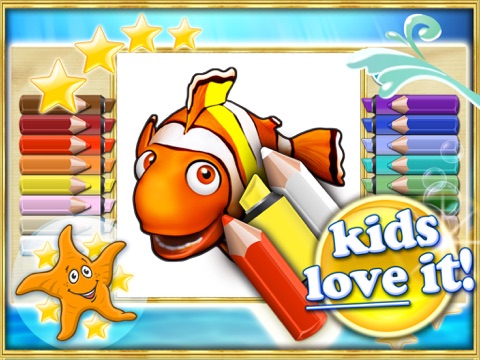 Screenshot #4 pour Livres à colorier pour les bambins HD - Colorier animaux marins et les poissons