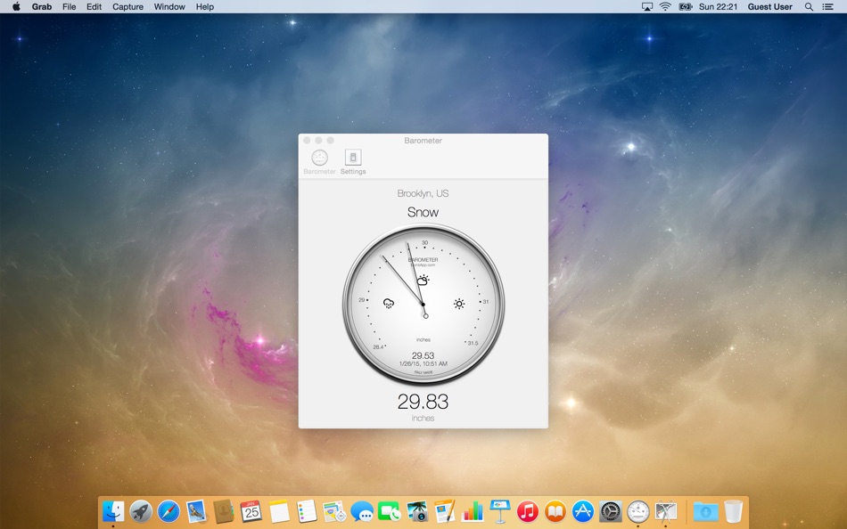 #3. Barometer Atmospheric pressure (macOS) Podle: LionsApp di Nallbati Elton