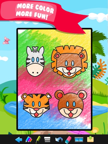 Kids Doodle Coloring Book Drawing - Preschool Toddler Fun! iPad screenshot