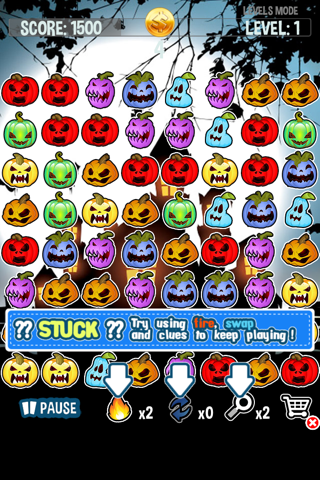 Haunted Halloween Spooky Ghost Pumpkins Crush Party screenshot 2