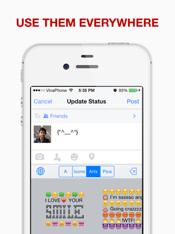 Screenshot #5 pour Emoji Keyboard - The Most Advanced Emoji & Emoticon Keyboard Ever