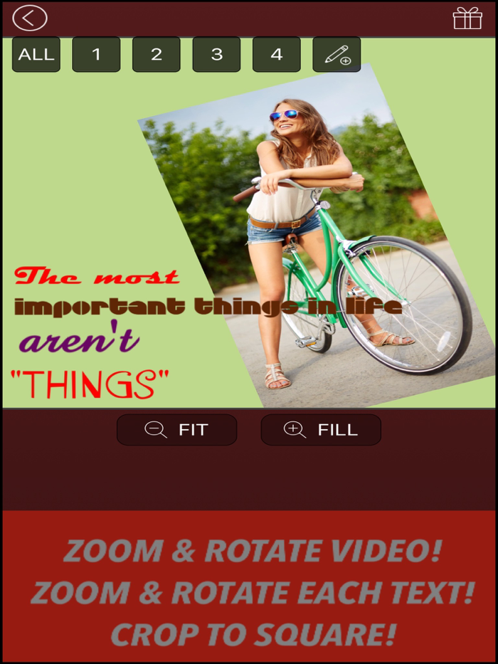 Text On Video FREE - Add multiple animated captions and quotes to your movie clips or videos for Instagram