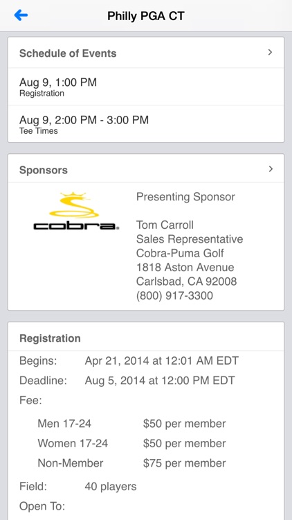 Philadelphia PGA Collegiate Tour